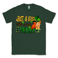 Sports Green Just a girl who loves St. Patrick's Day Classic Tee - FaDigitalArtStudio