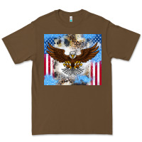 Cacao America Eagle Premium Tee - CowhideDigitalArt