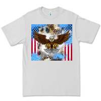 Dove Grey America Eagle Premium Tee - CowhideDigitalArt