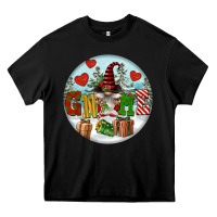 Black Christmas Gnome Heavy Core Tee - FaDigitalArtStudio