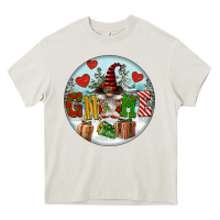 Cream Christmas Gnome Heavy Core Tee - FaDigitalArtStudio