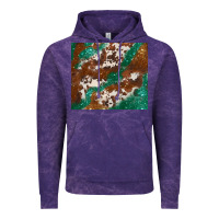 Cloud Purple brown cowhide glitter Vintage Hoodie - BarkalooDesign