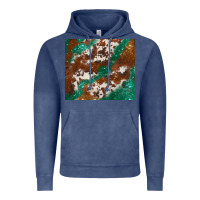 Vintage Denim brown cowhide glitter Vintage Hoodie - BarkalooDesign
