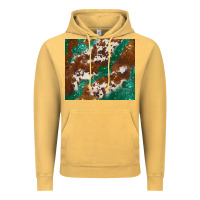 Vintage Mustard brown cowhide glitter Vintage Hoodie - BarkalooDesign