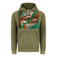 Vintage Olive brown cowhide glitter Vintage Hoodie - BarkalooDesign