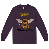 Plum mama bee with crown Long Sleeve Tee - Artiststas