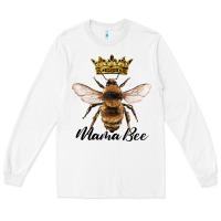 White mama bee with crown Long Sleeve Tee - Artiststas