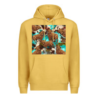 Antique Gold astec cowhide highlands cow Premium Hoodie - BarkalooDesign