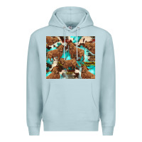 Blue Mist astec cowhide highlands cow Premium Hoodie - BarkalooDesign