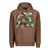 Chestnut astec cowhide highlands cow Premium Hoodie - BarkalooDesign