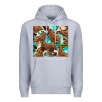 Heather Grey astec cowhide highlands cow Premium Hoodie - BarkalooDesign