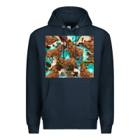 Navy astec cowhide highlands cow Premium Hoodie - BarkalooDesign