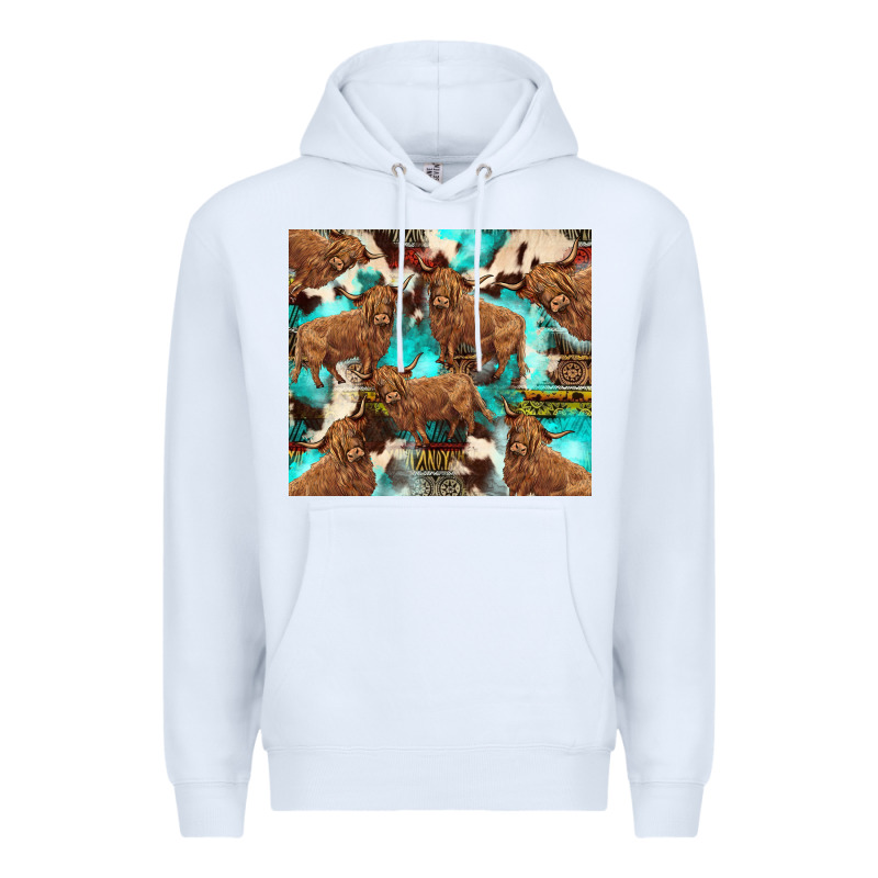 Astec Cowhide Highlands Cow Premium Hoodie by BarkalooDesign | Teevron