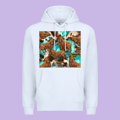 Astec Cowhide Highlands Cow Premium Hoodie Designed By Barkaloodesign