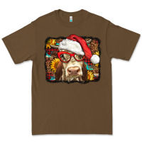 Cacao Christmas Cow Premium Tee - LillyAllenDesigns