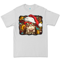 Dove Grey Christmas Cow Premium Tee - LillyAllenDesigns