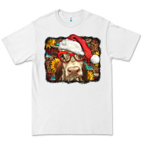 White Christmas Cow Premium Tee - LillyAllenDesigns
