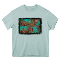 Arona western leopard turquoise glitter tooled leather Heavy Core Tee - FaDigitalArtStudio
