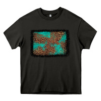 Asphalt western leopard turquoise glitter tooled leather Heavy Core Tee - FaDigitalArtStudio