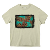 Mossy western leopard turquoise glitter tooled leather Heavy Core Tee - FaDigitalArtStudio