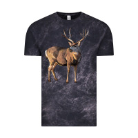Cloud Black Mule Buck Deer Vintage Tee - LillyAllenDesigns