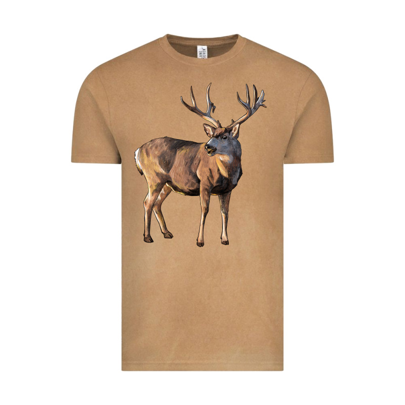 Mule Buck Deer Vintage Tee by LillyAllenDesigns | Teevron