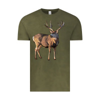 Vintage Olive Mule Buck Deer Vintage Tee - LillyAllenDesigns