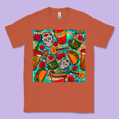 Hispanic Heritage Month Coffee Cups And Taco With Glitter And Leopard  Classic Tee Designed By Bundleandbundleshop