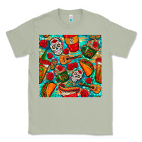Matcha hispanic heritage month coffee cups and taco with glitter and leopard  Classic Tee - BundleAndBundleShop