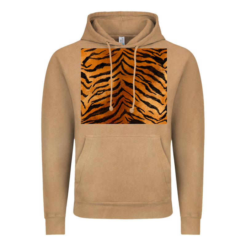 Handdrawn Tiger Pattern Vintage Hoodie by BarkalooDesign | Teevron
