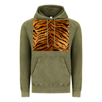 Vintage Olive handdrawn tiger pattern Vintage Hoodie - BarkalooDesign