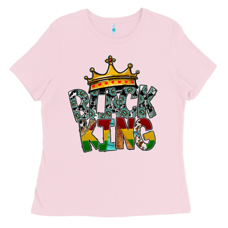 Black King Ladies Tee by SublimationCraftShop | Teevron
