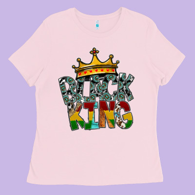Black King Ladies Tee Designed By Sublimationcraftshop