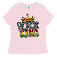 Bubblegum Pink black king Ladies Tee - SublimationCraftShop
