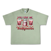 Oil Green you give me teachcardia Urban Heavy Tee - RacoonDesign