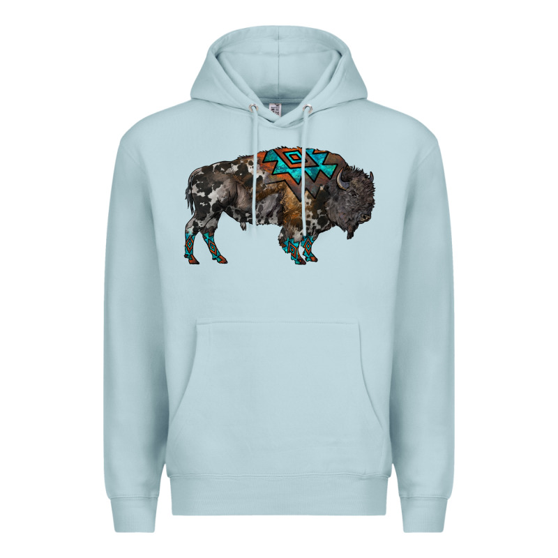Cowhide Bison Premium Hoodie by RanaPortraitStore | Teevron