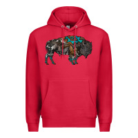 Cardinal cowhide bison Premium Hoodie - RanaPortraitStore