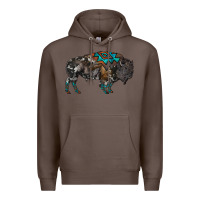 Coffee cowhide bison Premium Hoodie - RanaPortraitStore
