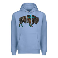 Colony Blue cowhide bison Premium Hoodie - RanaPortraitStore