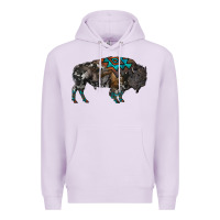 Lilac cowhide bison Premium Hoodie - RanaPortraitStore