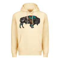 Pina Colada cowhide bison Premium Hoodie - RanaPortraitStore