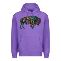 Purple cowhide bison Premium Hoodie - RanaPortraitStore