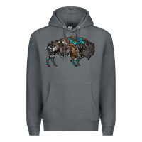 Rock cowhide bison Premium Hoodie - RanaPortraitStore