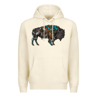 Sandshell cowhide bison Premium Hoodie - RanaPortraitStore