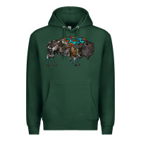 Sports Green cowhide bison Premium Hoodie - RanaPortraitStore