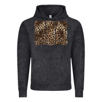 Vintage Black handdrawn leopard pattern brown Vintage Hoodie - BarkalooDesign