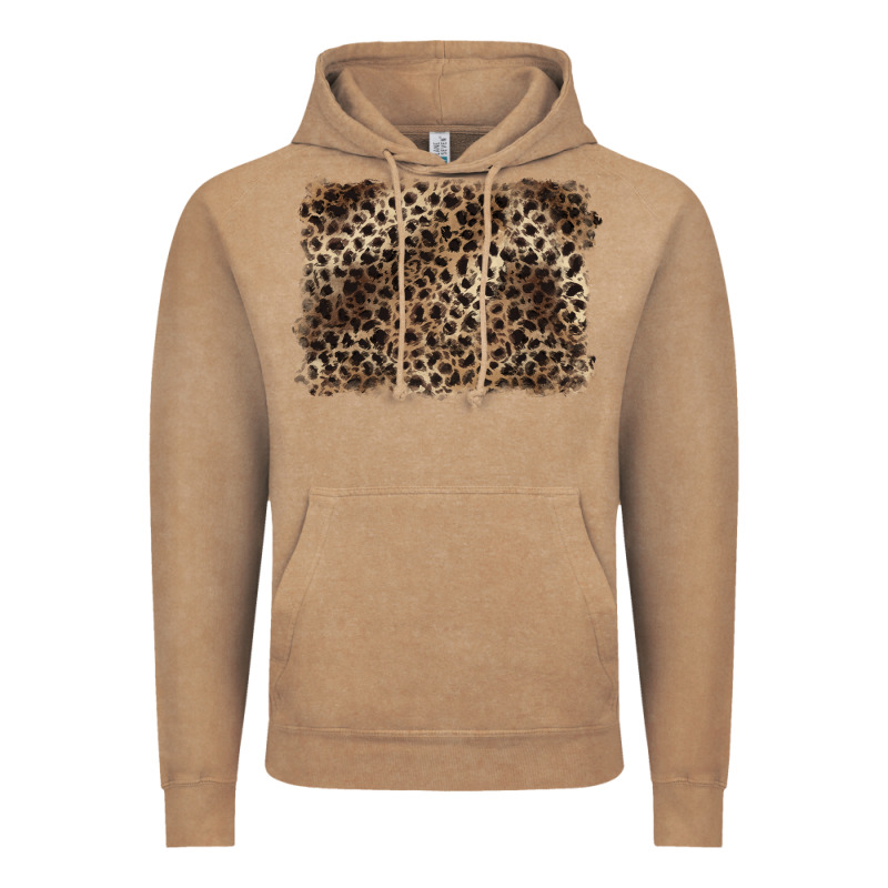 Handdrawn Leopard Pattern Brown Vintage Hoodie by BarkalooDesign | Teevron
