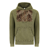 Vintage Olive handdrawn leopard pattern brown Vintage Hoodie - BarkalooDesign