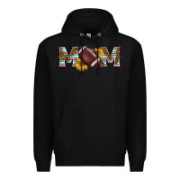 Black american football mom Premium Hoodie - BarkalooDesign