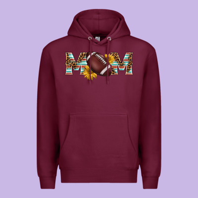 American Football Mom Premium Hoodie Designed By Barkaloodesign